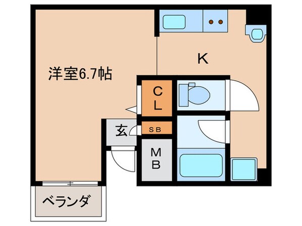 ディアコート三貴天神橋の物件間取画像